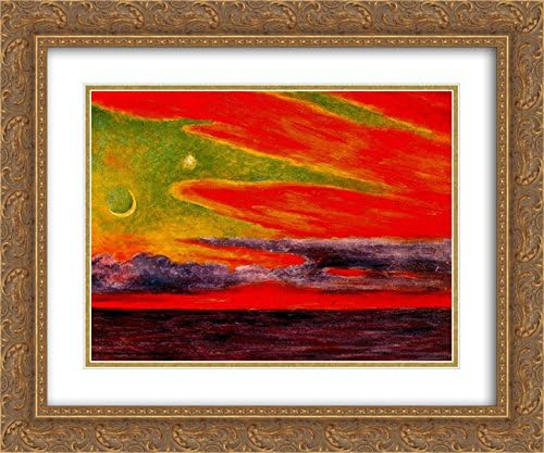 Diego Rivera 2X Matted 24x20 Gold Ornate Framed Art Print 'Evening Twilight at Acapulco'