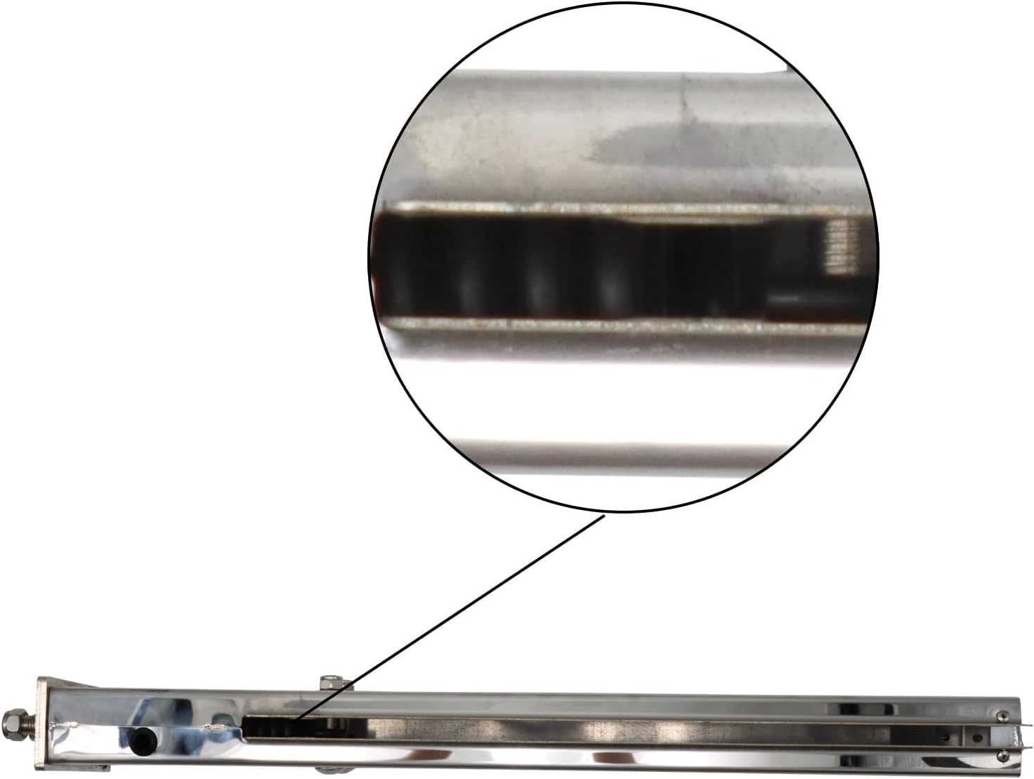 2 Pcs Stainless Steel Straight Spring Loaded Mud Flap Hanger Bracket Mudflap Holder Set 2.5" Bolt Spacing 30" Length with 4" Light Tail Light Box Fit for Semi Trucks