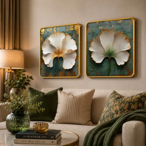 Image of RANDOM Premium Square Wall Painting Set of 2, 38 x 38 cm (Premium Painting)