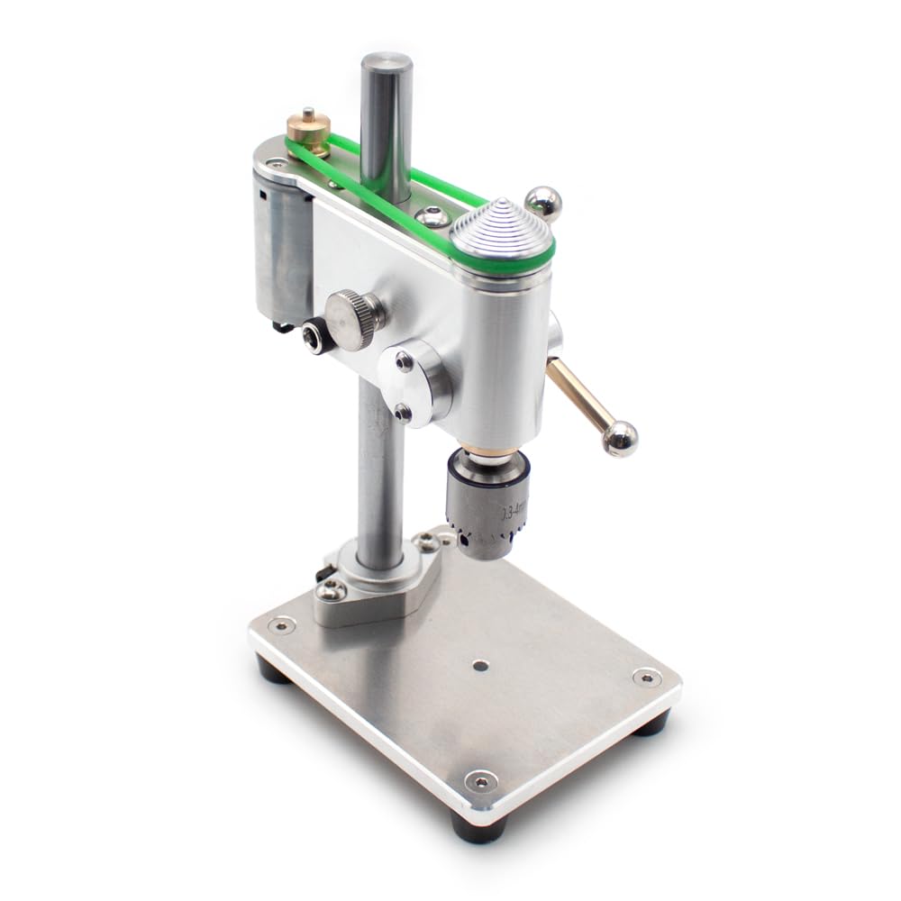 Toplionace Micro Trapano da Banco CA 100-240V con Adattatore di Alimentazione a Velocità Regolabile Mini Trapano Strumento di Riparazione di Orologi di Precisione (0,3-4MM)