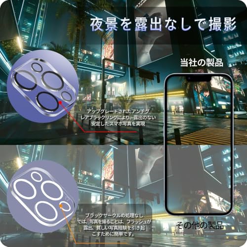undefined 対応 iPhone 12 Pro Max カメラフィルム 【3枚セット-国産旭硝子素材】 対応 apple iphone12 pro max レンズフィルム アイフォン12 プロ マックス いpほね12 pro max カメラ保護 フィルム 指紋防止 強化ガラス レンズ 保護カバー カメラカバー 全面保護 3眼レンズ保護 硬度9H 耐衝撃 キズ防止 露出オーバー防止 高透過率 防塵 貼り付け簡単 自動吸着 気泡ゼロ ラウンドエッジ加工 SENJT3AP12P の商品画像 5