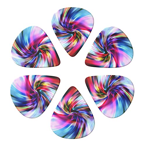 Lot de 6 médiators colorés Tie Dye pour guitare acoustique, guitare électrique, basse, ukulélé – fins, moyens et épais. - Les Beatles, Paul McCartney, John Lennon, RIngo Starr, George Harrison Lot de 6 médiators colorés Tie Dye pour guitare acoustique, guitare électrique, basse, ukulélé – fins, moyens et épais. – Image 5