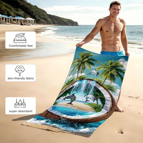 Serviette Microfibre Plage et Sport Légère Idéale pour Voyage