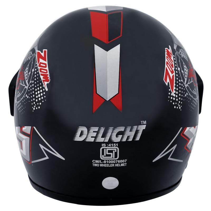 Image of Strong and Durable Stylish Matt Finish Full Face Scooty and Motorbike Helmet | Scratch Resistance and Silicone Glass Protection - RED