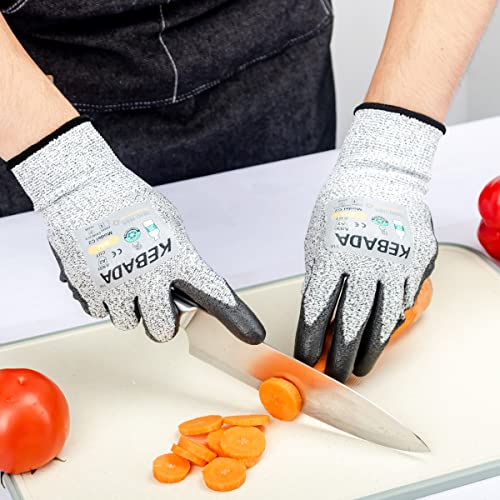 Kebada C2 Cutting Gloves Cut Resistant Gloves,General Duty Anti Cut Knife Gloves Touchscreen,Kitchen Gloves For Meat Cutting,Large #TOP3