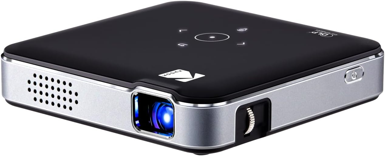Luma 150 Portable Mini Projector, Battery Powered, Speaker, Black | Untethered Movie Nights, 7.5 oz for Travel, Miracast & AirPlay, Auto Focus, HDMI USB-A & MicroSD, Compatible with iPhone
