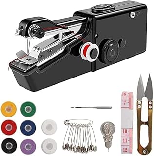 Black Handheld Sewing Machine, Mini Portable Electric Sewing Machine for Adult, Easy to Use and Fast Stitch Suitable for C...
