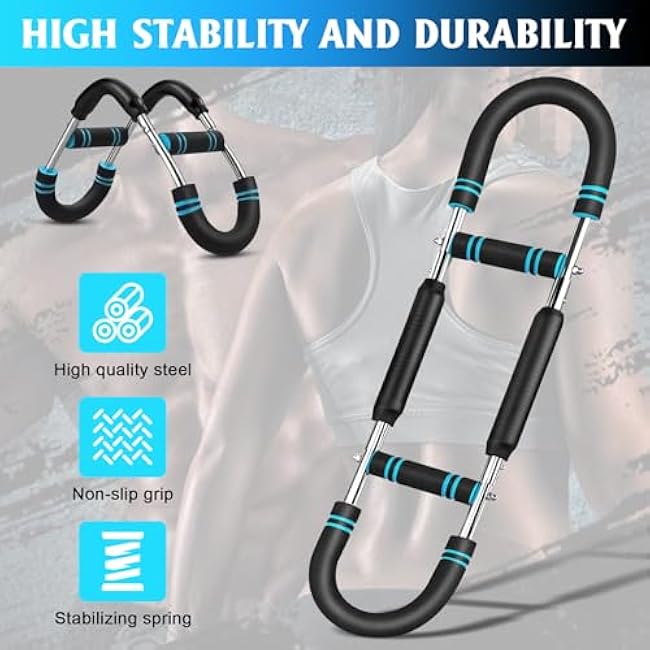 Twister Arm Trainer, Adjustable Chest Workout Equipment, Arm Trainer for Men, Portable Power Twister Bar, Detachable Design Fitness Anywhere