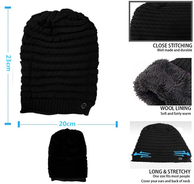 Image of 2023 Winter Beanie Hats Woolen Winter Beanie Cap for Men || 100% Woolen Boys Stylish Cap Woolen Cozy Cap for Men Warm Knit Hat Warmer Hat for Men Women Hat Solid Color Simple Woolen Hat Drop
