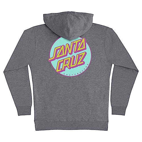 SANTA CRUZ Other Dot P/O Hooded Heavyweight Sweatshirt Gunmetal Hthr XL Mens