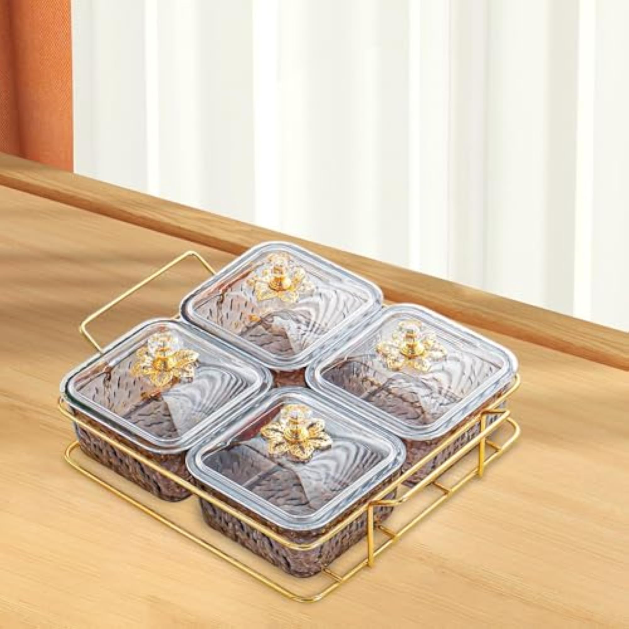 Dried Fruit Plate Multi Use with Rack Nut Tray