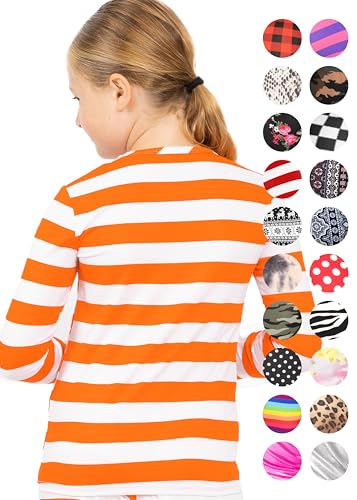 STRETCH IS COMFORT Girls Print Classic Crew Neck Short and Long Sleeves Tee Shirt | Soft Everyday Basic Top | 2T–163