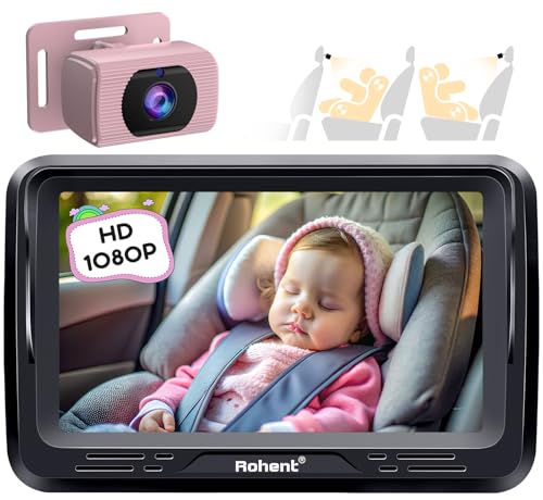 Image of Rohent Car Baby Monitor for Baby Girls - 1080P HD, 360° Adjustable, Night Vision, 150° Wide-Angle Lens, Easy Installation, Perfect for Girls Aged 0-5, Ideal for Parents, Grandparents & Families