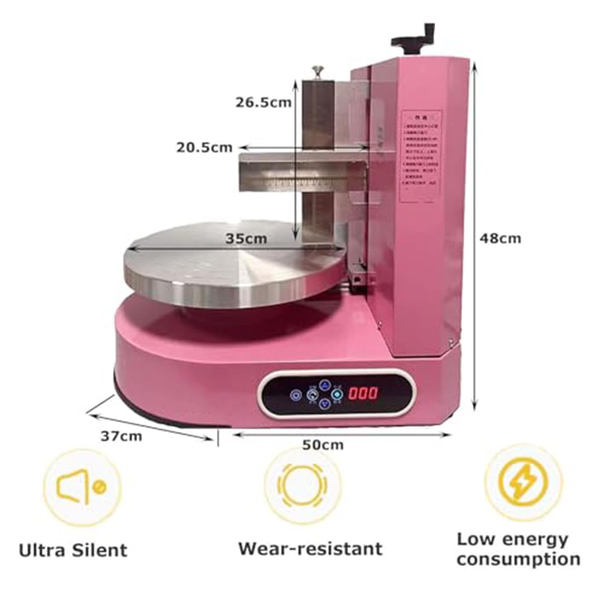 Máquina Eléctrica Alisadora de Crema para Pasteles, Alisador Automático para Pasteles de 4 a 12 Pulgadas, Ideal para Pastelerías, Postres y Uso Doméstico B