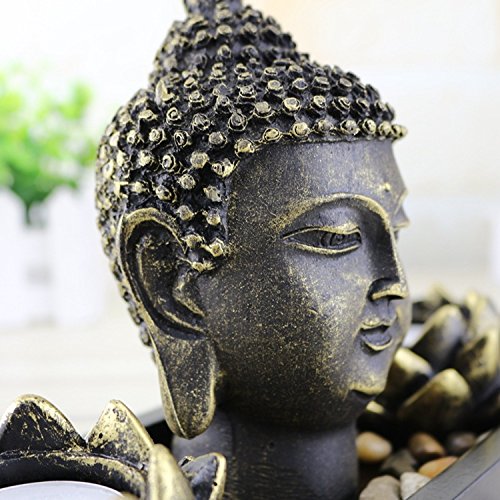 Tabletop Buddha Head Lotus Tea Light Candle Holder Home Decor Relaxing Gift Zen Garden Series #TOP2