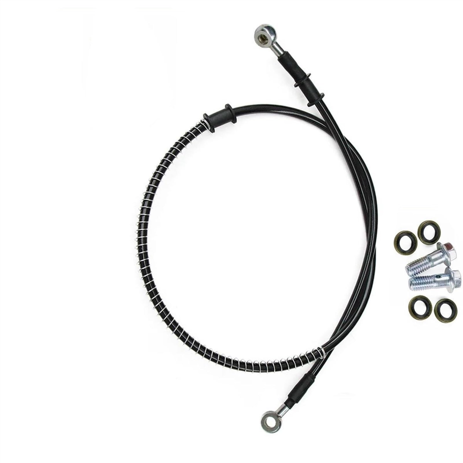 Ksxzw One Color Motorbike Part 400Mm-2300Mm M8 0° Motorcycle Braided Steel Hydraulic Brake Line Clutch Oil Hose Tube Pipe(1300Mm)