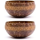 Tropical Kitchen Essential: contiene 2 cáscaras de coco en zigzag. Con tallado en zigzag, limitado por líneas paralelas. Sueños de huir a las montañas en cada comida