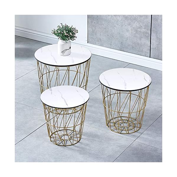 MeJa Round 3-pcs set End Table
