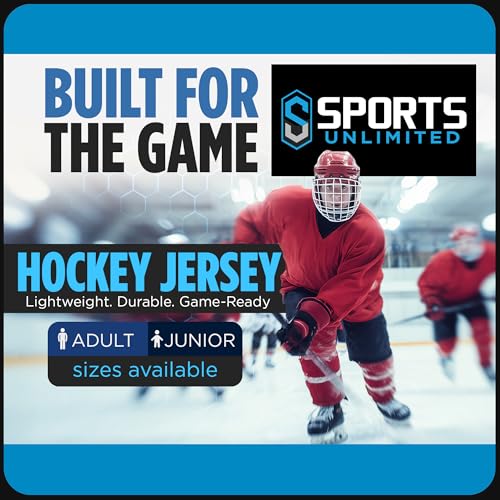 Sports Unlimited Adult Hockey Jersey, Practice Hockey Jerseys for Men and Women White