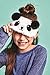 iscream Bedtime Besties Satin-Lined Embroidered Fur Sleep Mask for Girls - Sweet Panda