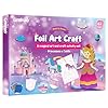 Foil Arts and Crafts for Kids Ages 4-8, No Mess Princess Fun Foil Art Craft Supplies Kits, DIY Creative Activity Coloring Books,Christmas Stocking Stuffers,Gifts for 4 5 6 7 8 9 10 Year Old Girls Boys
