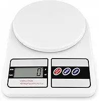 Balança Digital de Cozinha Alta Precisão até 10kg com Display LCD | Balança Eletrônica para Dieta, Fitness, Confeitaria e Nutrição | Função Tara e Medição em Gramas