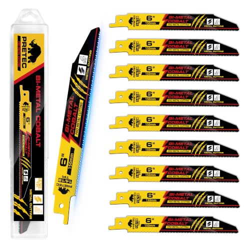 10-Piece Bi-Metal Reciprocating Saw Blades for Metal Cutting