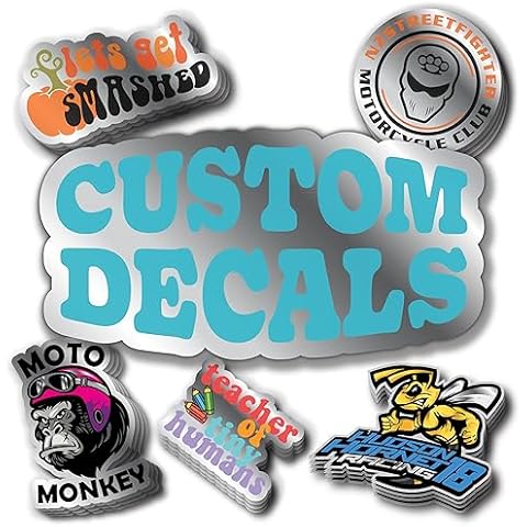 Custom Design Your Own Chrome Vinyl Decals Stickers Labels. Upload Your Photo, Text, Logo, or Image. UV Fade Resistant, Vinyl Has Air Release Adhesive for Bubble Free Install. Cover