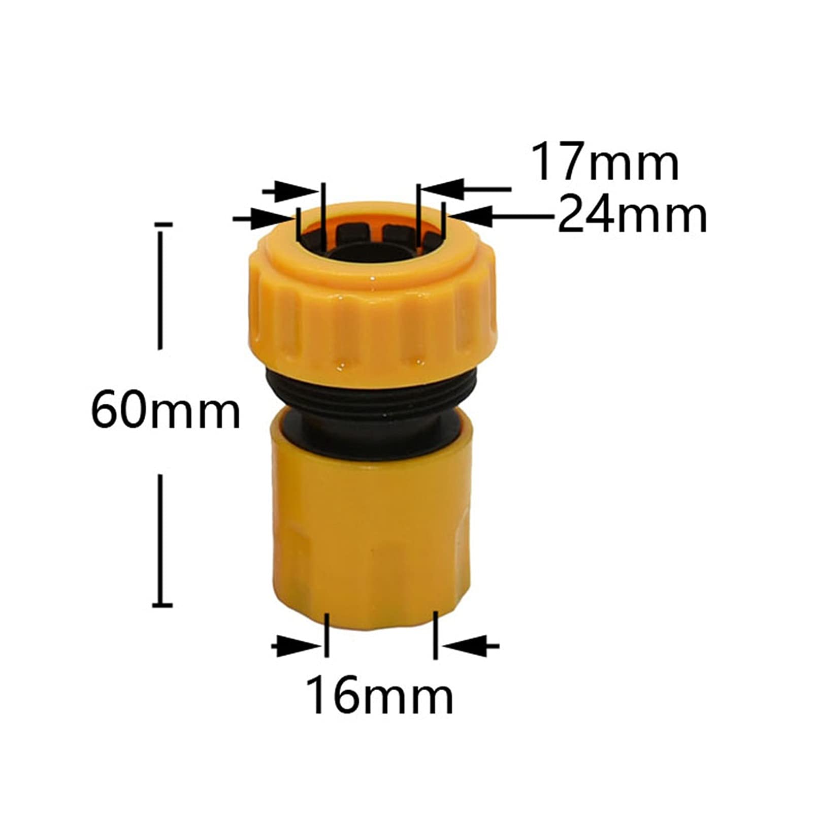 Adaptador de manguera de fontanería para jardín, 25 unidades, 16 mm, 20 mm, conector rápido de manguera de jardín de 1/2 3/4 pulgadas, conector de parada de agua para riego (color: 3I4)