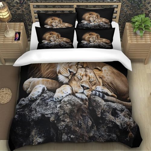 Housse de couette léopard pour chambre adolescent lit King parure sauvage - 5