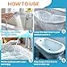 MAQIHAN 5PACK Disposable Bathtub Cover Liner - 102 x 47 Inch Large Size Transparent Plastic Bathtub Liner, Portable Bath Tub Bag with Sticker, Ideal for Travel Salon Spa Household Hotel Pet Bathing