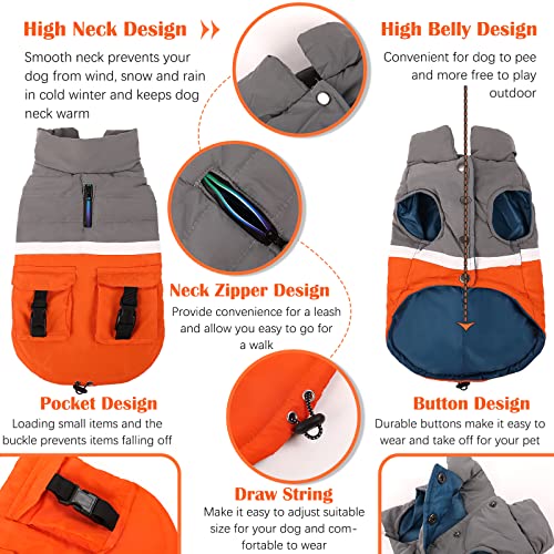 Ikipuko Dog Winter Jacket, Reflective Dog Warm Coat Windproof Padded Doggie Coat With Pouch Dog Jacket With Harness Hole Puppy Cold Weather Coat For Small Medium Large Dogs(Xs) #TOP1