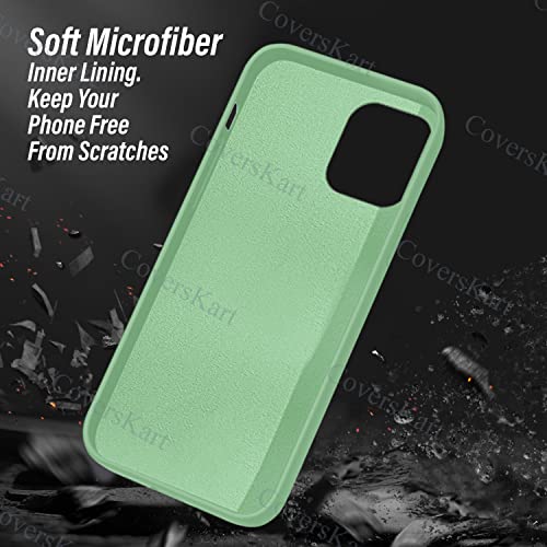 Image of Liquid Silicone Back Cover for Redmi Note 10 / Redmi Note 10S | Inner Microfiber Velvet | Camera Protection Anti Shock Back Case (Parrot Green)