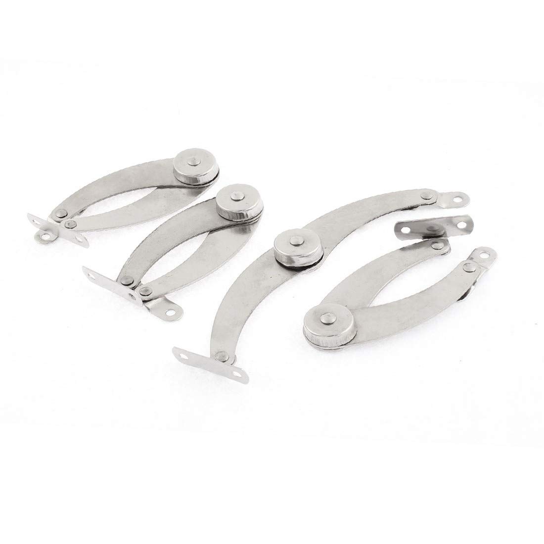 Furniture Closet Featured Cabinet Door Desk Reliable Efficacy Metal Lid Support Hinge Stay Silver Tone 4pcs