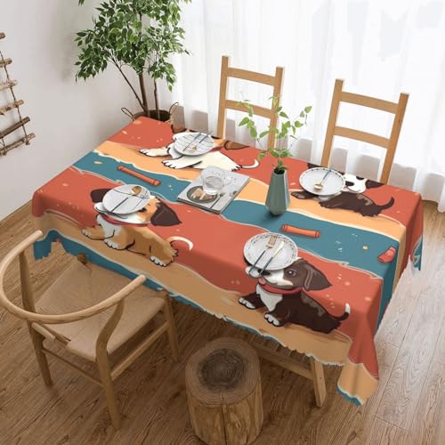 Nappe rectangulaire imperméable extérieure et intérieure pour buffet de fête - 2