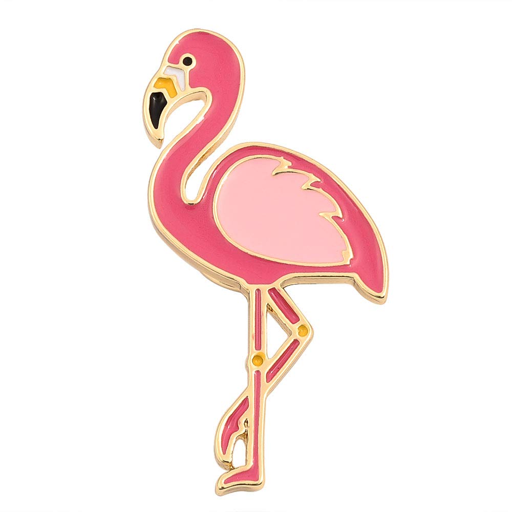 Apple - framingo SALE Amazon.com: SENFAI 10K Gold Color Cute Enamel Flamingo Pin