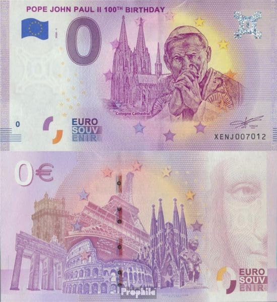 2020 0 euro 100° compleanno Papa Giovanni