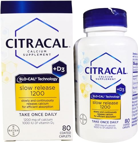 Citracal with Calcium D Slow Release 1200, 80-Count - Buy Packs and Save (Pack of 2) -  2171833-PK2B
