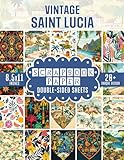 Vintage Saint Lucia Scrapbook Paper: Travel-Themed Decorative Craft Paper For Gift Wrapping, Collage Art, Decoupage, Ephemera, and More