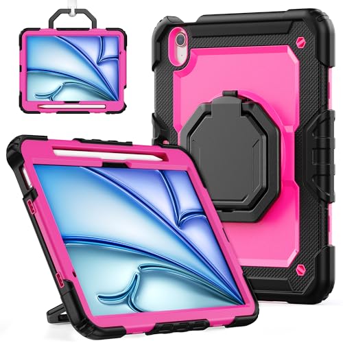 Coque iPad Air 11 M4 2026 anti-casse contre les chutes avec film écran et sangle