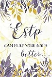 ESTP: Can Play Your Game Better: ESTP Gifts - MBTI Personality Lined Notebook Featuring Purple Leaves on Golden Marble Background