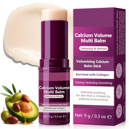 Calcium Multi Balm Stick Calcium Volume Multi Balm - Collagen Moisturizing Stick für Gesicht Augen und Nacken hydratisierend und straffend für alle Hauttypen