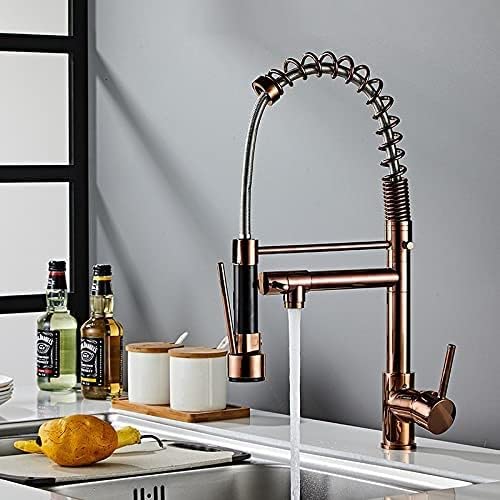 Mitigeur d'évier en or rose élégant pour cuisine de ferme haut de gamme
