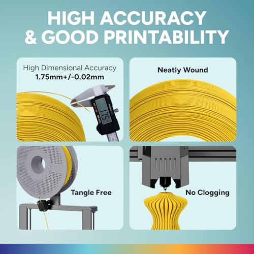 Image of OVERTURE High Speed Refill PLA 1.75mm Filament, 1kg Yellow