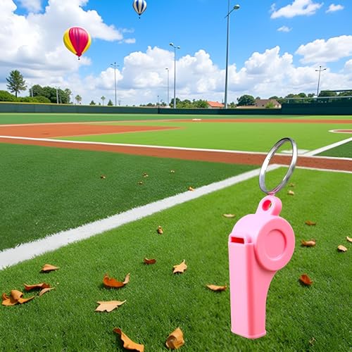 Silbato deportivo rosa con correa ajustable miniatura 4