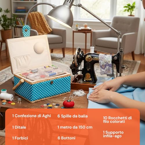 Kit de couture de maison Wintem avec 76 accessoires pour réparations express - 6