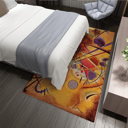 Tapis abstraction moderne Kandinsky géométrique et lavable 150x240cm