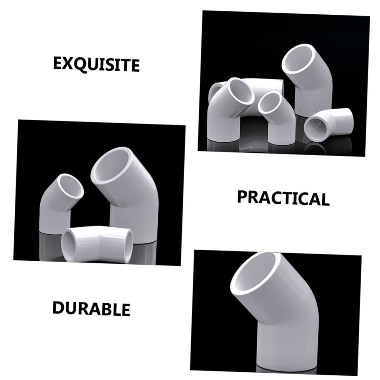 Alipis 3 Set Raccordi Gomito Pvc Connettori Per Giardino E Strutture Resistente E Pratico Per Tubazioni E Riparazioni Alta Professionale 10 Pezzi*3