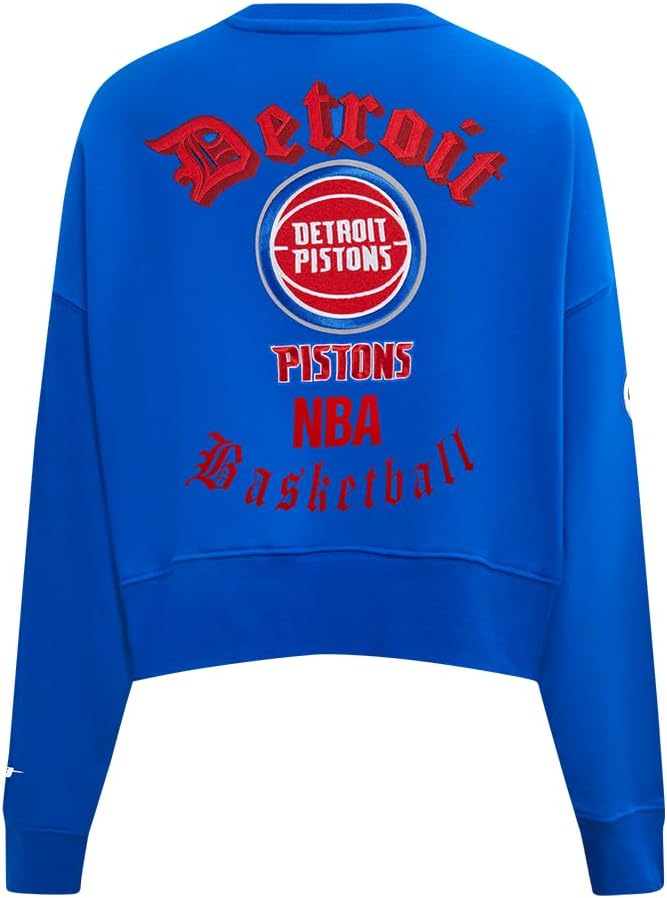 Pro Standard Womens NBA Old English Brushed Back French Terry Crewneck Sweatshirt - Image 2