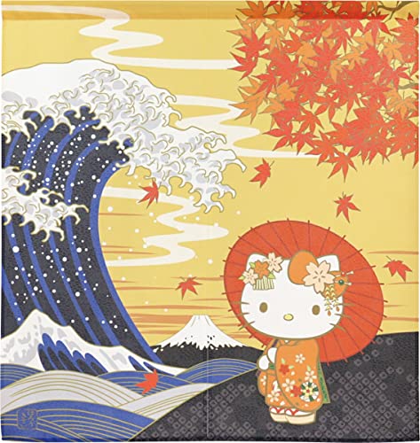 のれん工房 のれん サンリオキャラクターズ ハローキティ 幅85×丈90cm 和風 タペストリー ポスター 日本風景 秋 21240